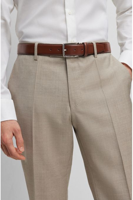 CINTURÓN DE PIEL CON DETALLE DE COSTURAS HOMBRE