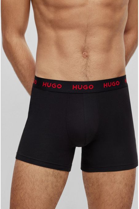 PAQUETE DE 3 BÓXER LARGO EN ALGODÓN CON LOGOS HOMBRE