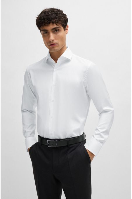 CAMISA REGULAR FIT DE ALGODÓN ELÁSTICO HOMBRE