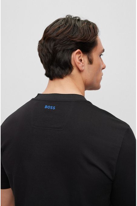 POLERA REGULAR FIT DE PUNTO DE ALGODÓN CON LOGO HOMBRE