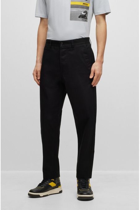 PANTALÓN RELAXED FIT DE ALGODÓN ELÁSTICO HOMBRE