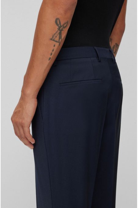PANTALÓN SLIM FIT FORMALES DE CORTE RECTILÍNEO HOMBRE