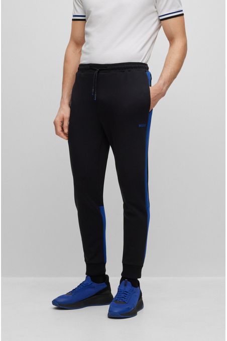 PANTALONES DE BUZO DE ALGODÓN CON DISEÑO LATERAL HOMBRE