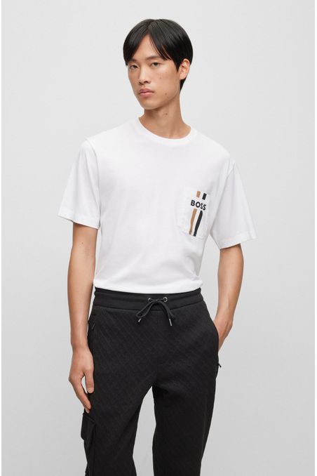 POLERA REGULAR FIT DE ALGODÓN CON LOGO HOMBRE