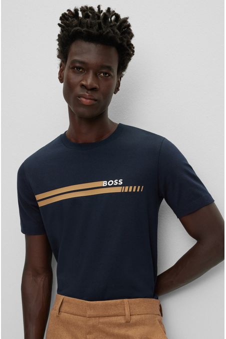 POLERA REGULAR FIT DE ALGODÓN CON ILUSTRACIÓN HOMBRE