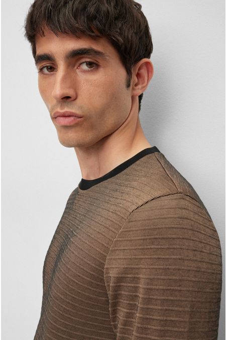 POLERA REGULAR FIT DE MANGA LARGA DE ALGODÓN HOMBRE