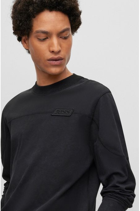 POLERA RELAXED FIT DE MANGA LARGA CON DETALLES HOMBRE