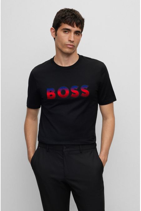 POLERA REGULAR FIT DE ALGODÓN CON LOGO HOMBRE