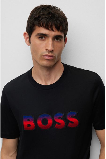 POLERA REGULAR FIT DE ALGODÓN CON LOGO HOMBRE