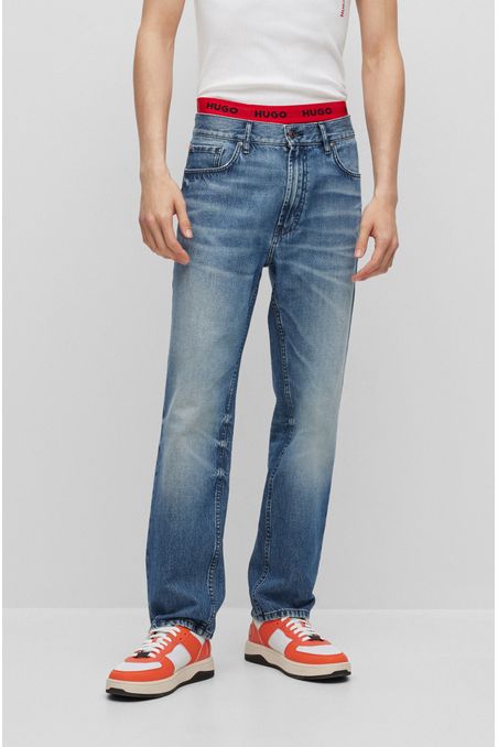JEANS REGULAR FIT DENIM RÍGIDO HOMBRE