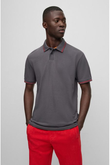 POLO REGULAR FIT DE ALGODÓN CON DETALLES HOMBRE