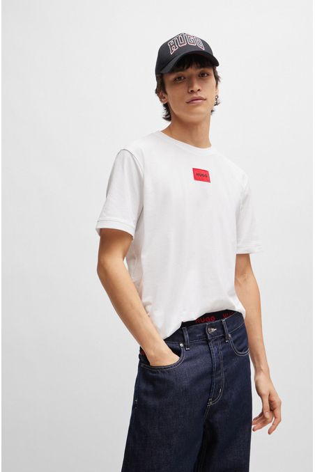 POLERA REGULAR FIT DE ALGODÓN CON LOGO HOMBRE