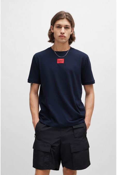POLERA REGULAR FIT DE ALGODÓN CON LOGO HOMBRE