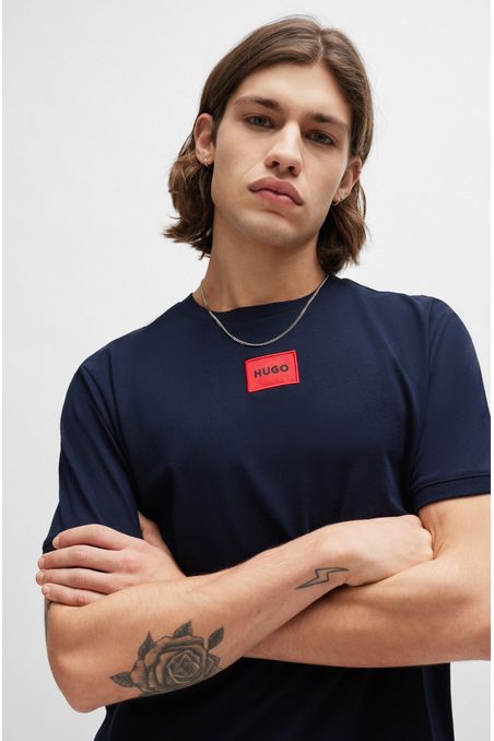 POLERA REGULAR FIT DE ALGODÓN CON LOGO HOMBRE