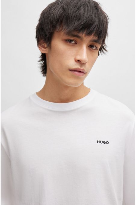 POLERA REGULAR FIT DE MANGA LARGA DE ALGODÓN CON LOGO HOMBRE