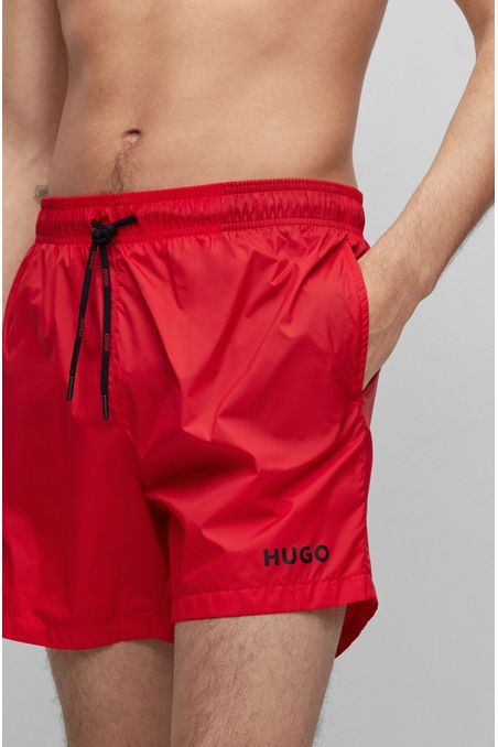 TRAJE DE BAÑO TIPO SHORTS CON LOGO HOMBRE