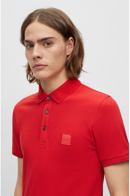 POLO SLIM FIT DE ALGODÓN CON PARCHE DE LOGO HOMBRE