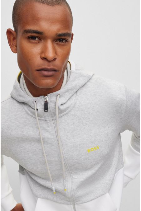 POLERÓN CON CAPUCHA DE ALGODÓN CON LOGO HOMBRE