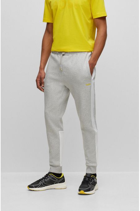 PANTALONES DE BUZO DE ALGODÓN CON DISEÑO LATERAL HOMBRE