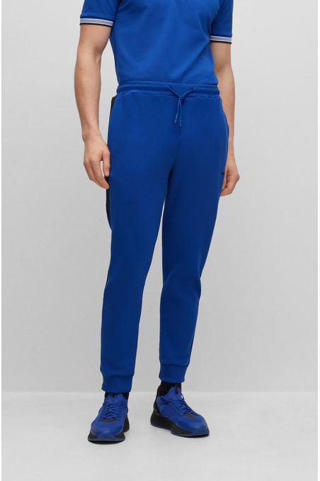 PANTALONES DE BUZO DE ALGODÓN CON DISEÑO LATERAL HOMBRE