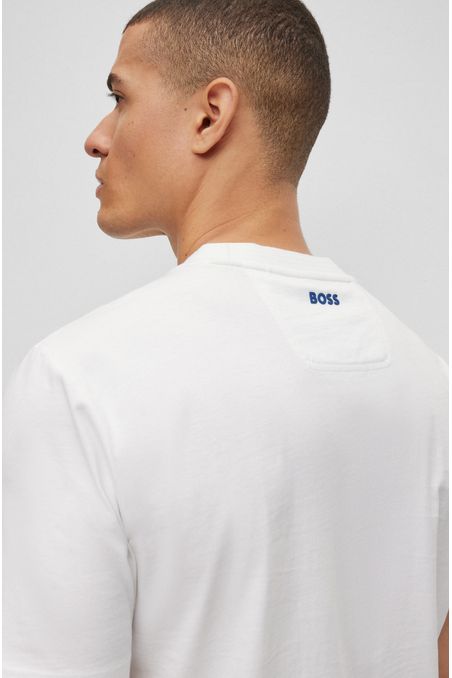 POLERA REGULAR FIT DE PUNTO DE ALGODÓN CON LOGO HOMBRE