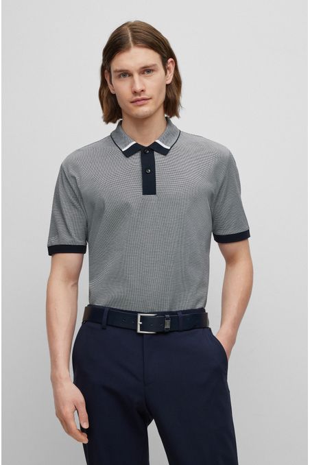 POLO REGULAR FIT CON MICROESTAMPADO HOMBRE