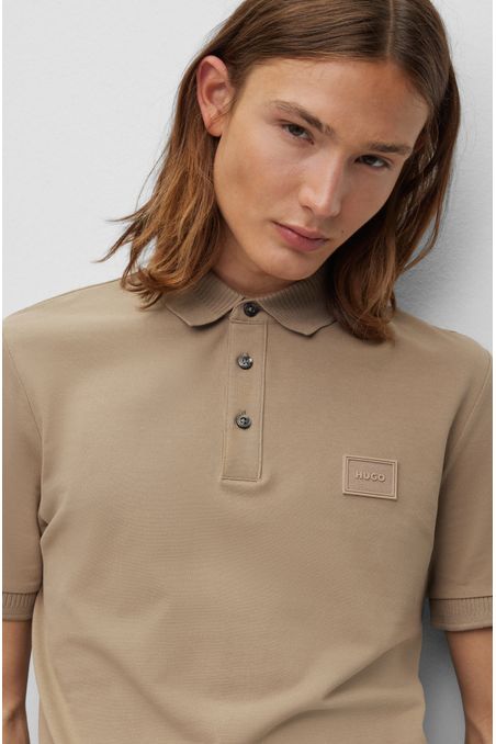POLO SLIM FIT DE ALGODÓN CON INSIGNIA DE LOGO HOMBRE