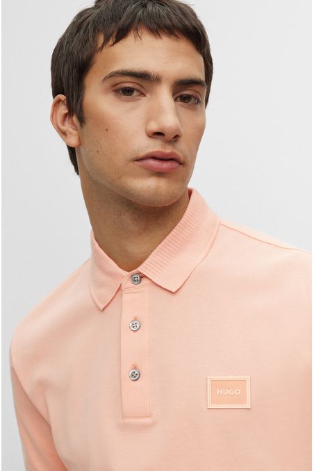 POLO SLIM FIT DE ALGODÓN CON INSIGNIA DE LOGO HOMBRE
