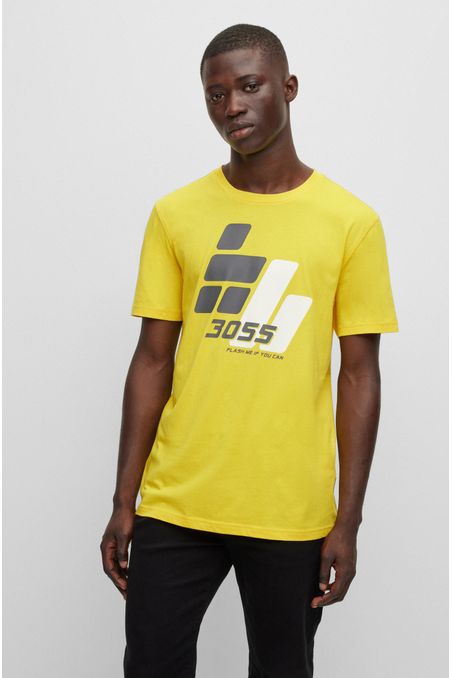 POLERA REGULAR FIT DE ALGODÓN CON ESTAMPADO HOMBRE