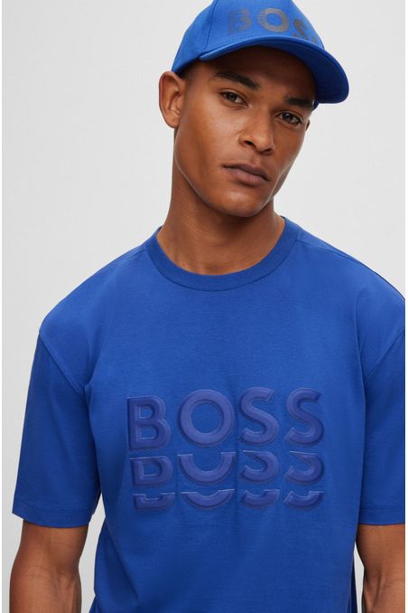 POLERA REGULAR FIT DE ALGODÓN CON LOGOS HOMBRE