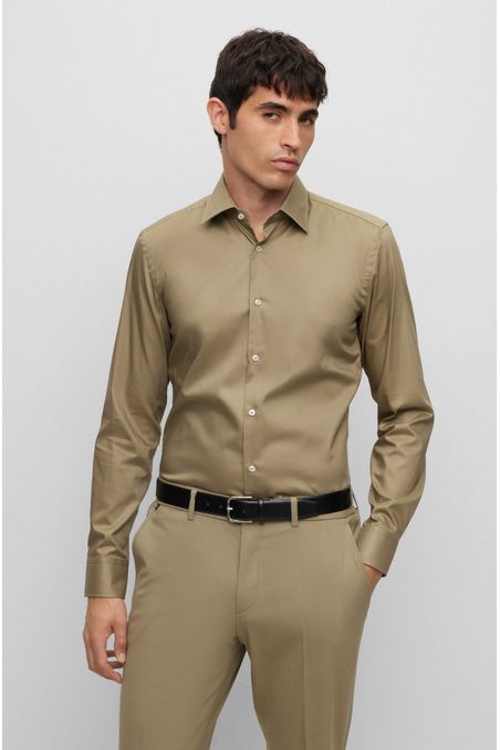 CAMISA SLIM FIT DE ALGODÓN HOMBRE