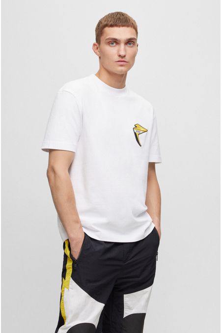 POLERA REGULAR FIT DE ALGODÓN CON LOGO HOMBRE