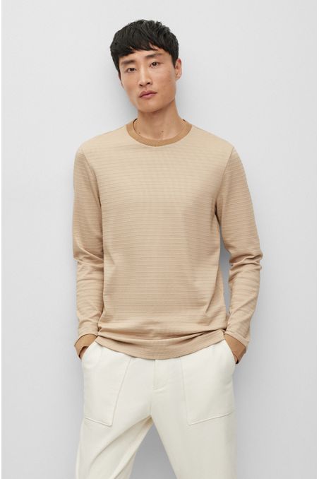 POLERA REGULAR FIT DE MANGA LARGA DE ALGODÓN HOMBRE