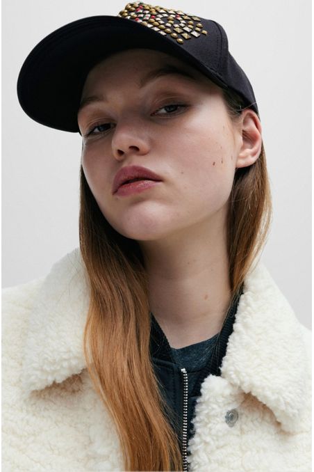 GORRA DE SARGA DE ALGODÓN CON LOGO HOMBRE