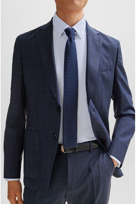 CAMISA SLIM FIT DE TEJIDO ELÁSTICO ESTAMPADO HOMBRE