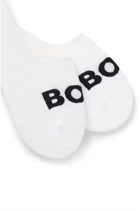 PAQUETE DE DOS PARES DE MEDIAS INVISIBLES CON DETALLES DE LOGO HOMBRE