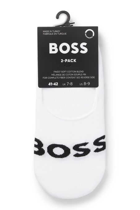 PAQUETE DE DOS PARES DE MEDIAS INVISIBLES CON DETALLES DE LOGO HOMBRE