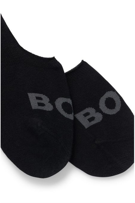 PAQUETE DE DOS PARES DE MEDIAS INVISIBLES CON DETALLES DE LOGO HOMBRE