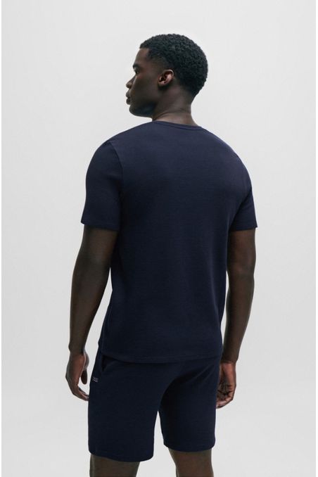 POLERA DE PIJAMA REGULAR FIT EN ALGODÓN CON LOGO BORDADO HOMBRE