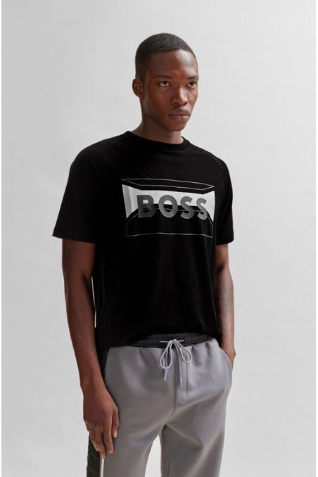 POLERA REGULAR FIT DE ALGODÓN CON LOGO HOMBRE