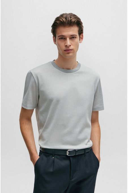 POLERA REGULAR FIT DE ALGODÓN ESTRUCTURADO HOMBRE