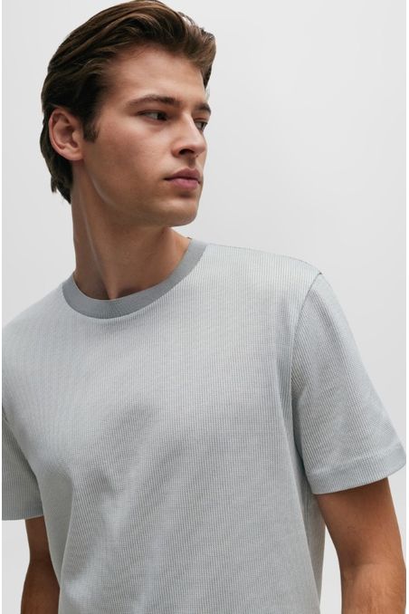 POLERA REGULAR FIT DE ALGODÓN ESTRUCTURADO HOMBRE