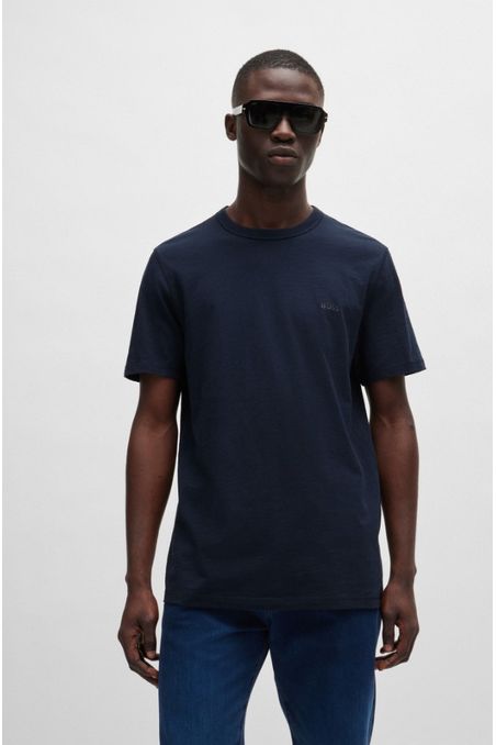 POLERA REGULAR FIT DE HILO DE ALGODÓN CON DETALLE DE LOGOTIPO HOMBRE