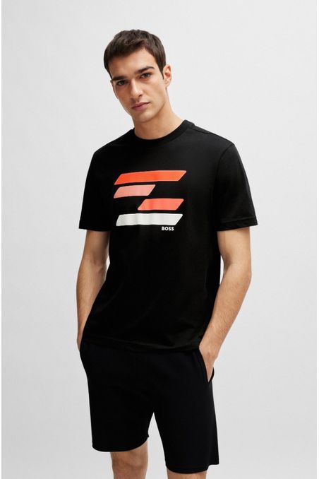 POLERA REGULAR FIT DE PUNTO DE ALGODÓN CON ILUSTRACIÓN HOMBRE