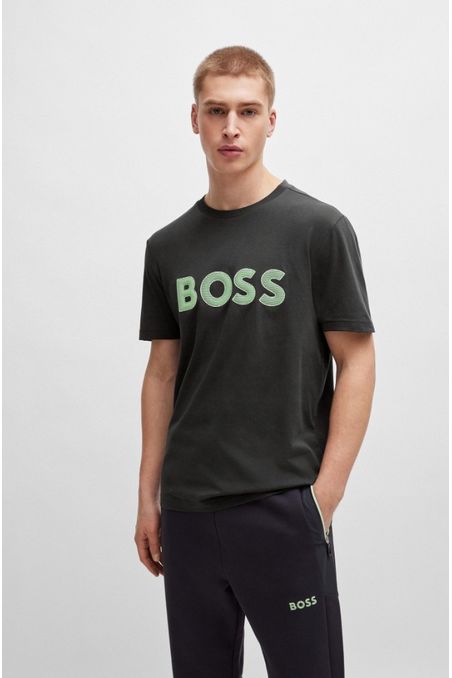 POLERA REGULAR FIT DE PUNTO DE ALGODÓN CON LOGO HOMBRE