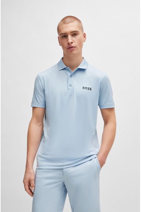 POLO REGULAR FIT DE JACQUARD DEGRADADO CON LOGO HOMBRE