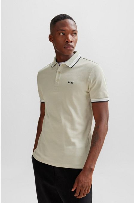 POLO REGULAR FIT DE PIQUÉ DE ALGODÓN CON LOGO HOMBRE