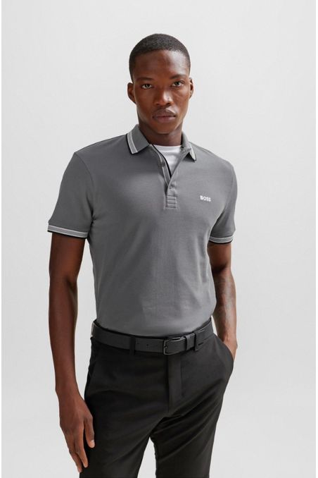 POLO REGULAR FIT DE PIQUÉ DE ALGODÓN CON LOGO HOMBRE