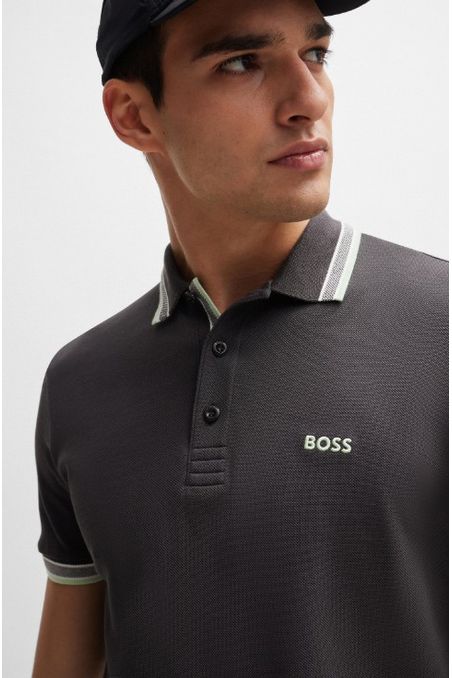 POLO REGULAR FIT DE PIQUÉ DE ALGODÓN CON LOGO HOMBRE
