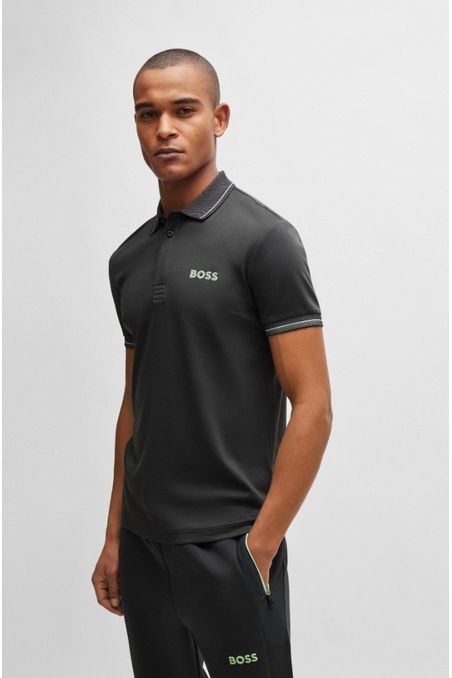 POLO SLIM FIT DE ALGODÓN CON LOGO DE MALLA HOMBRE